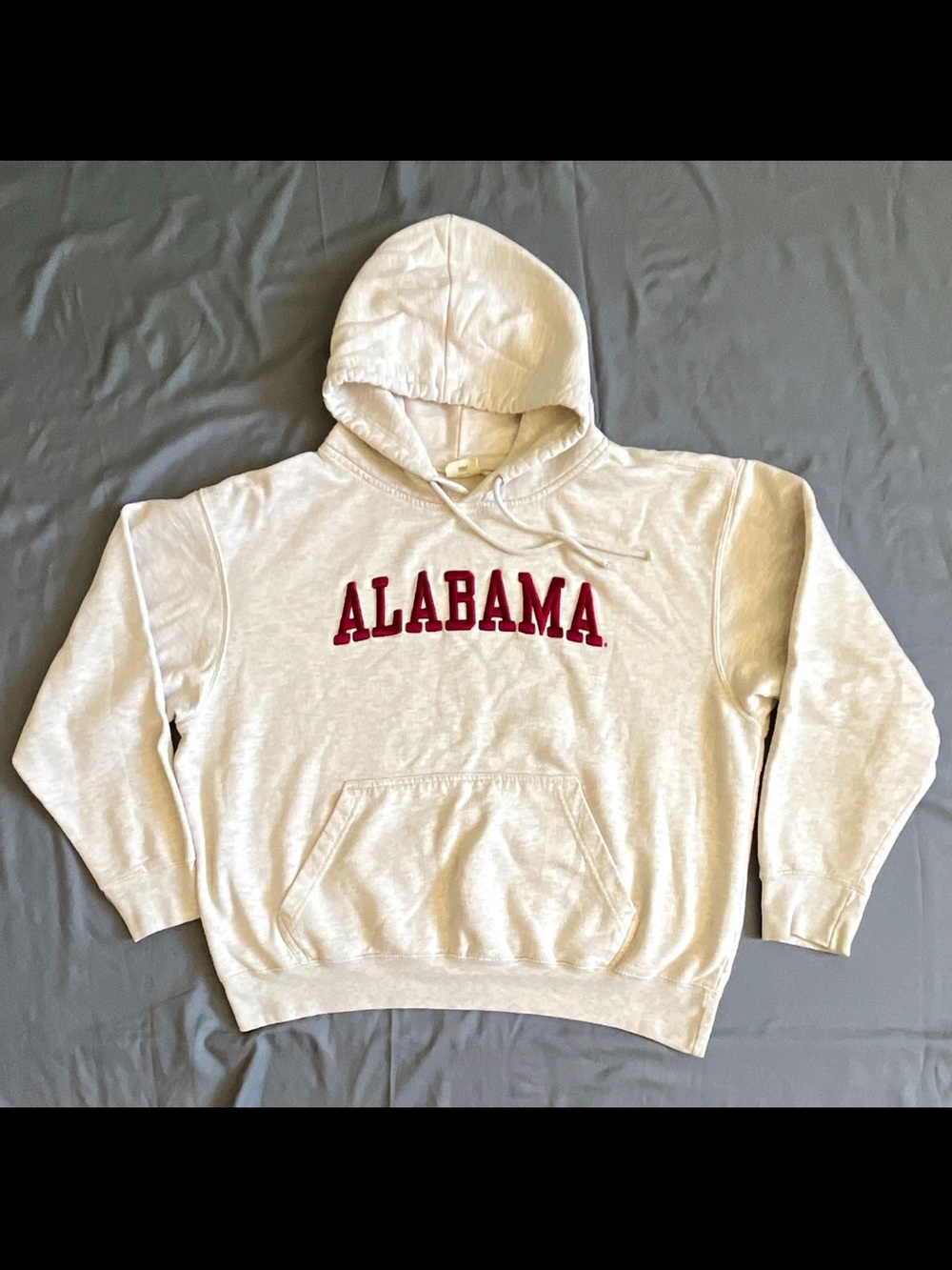 MV Green Alabama Crimson Tide Gray Pullover Hoodie Sweatshirt Embroidered XL